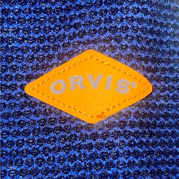 Orvis Sherpa Fleece Lined 1/4 Zip Pullover with Pockets Blue & White Size Large - Picture 2 of 12